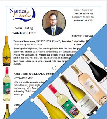 Aug 1 & 2nd, Tasting with Jamie Trott