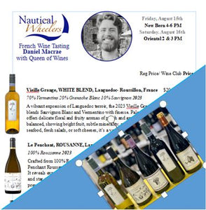 French Wines to Taste when you join Dan Mcrae on August 15 and 16th