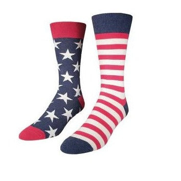 American Flag Socks. One Sock with stars and one with stripes