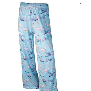 Pajama Pants in a Floral Whale Pattern
