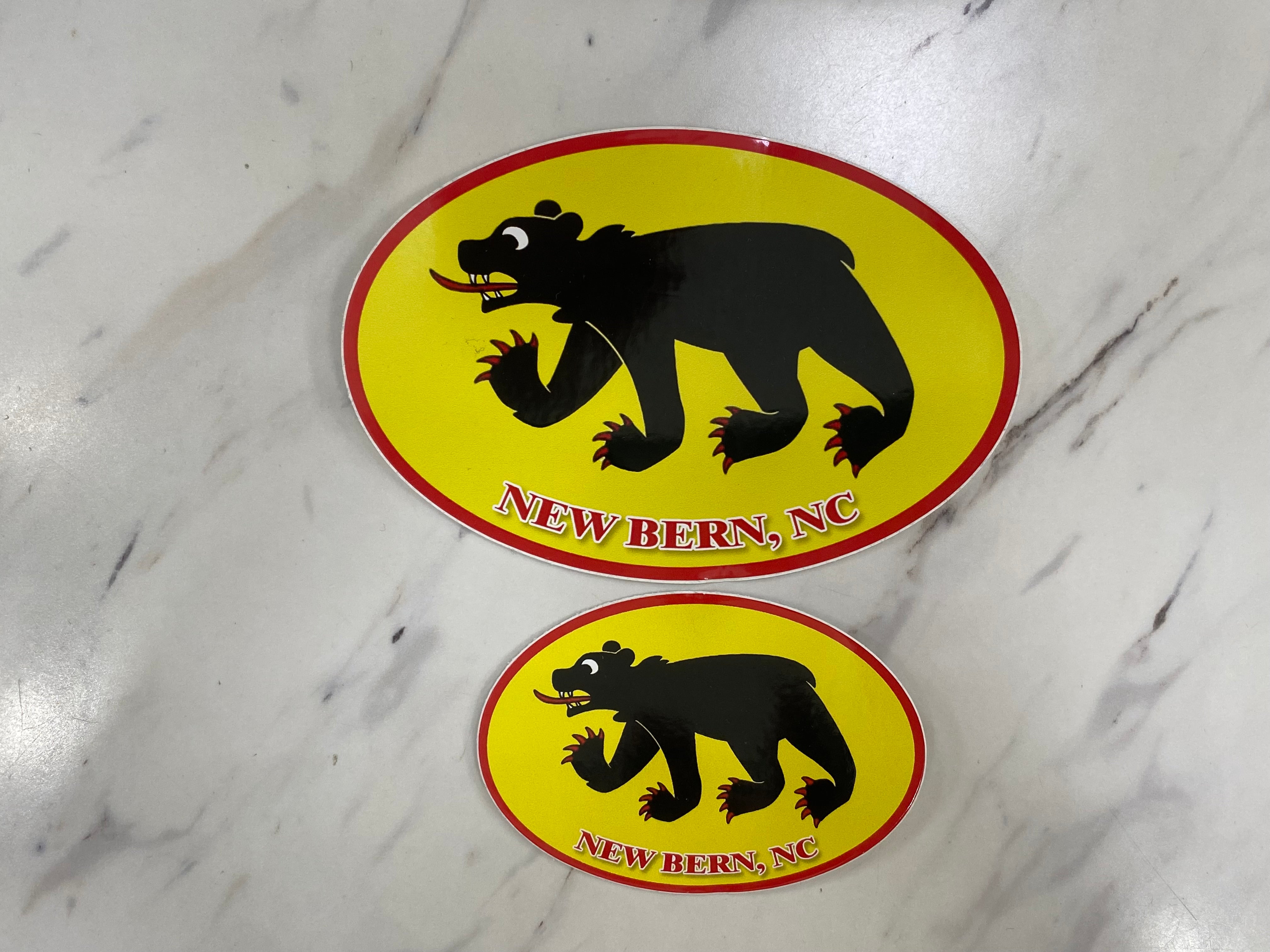 New Bern Yellow Bear Sticker