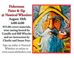 Load image into Gallery viewer, *NEW* August 18th, Frye Paint &amp; Wine Night-Fisherman

