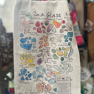 Sea Glass Collector Tea Towel