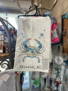 Blue Crab Ocean Tea Towel