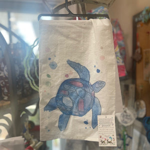 Blue Sea Turtle Ocean Tea Towel
