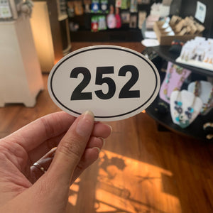 252 Local Oval Sticker