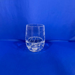Clear stemless acrylic glass