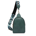 Load image into Gallery viewer, Oval like crossbody with strap, teal
