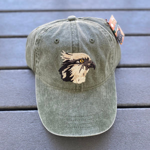 An embroidered Osprey on Olive green Ball Cap