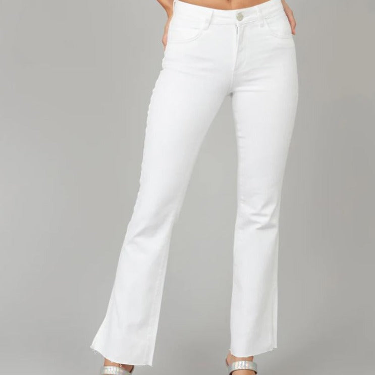 Lola Jeans - Billie High Rise Bootcut Jeans in White