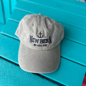 anchor new bern hat in khaki