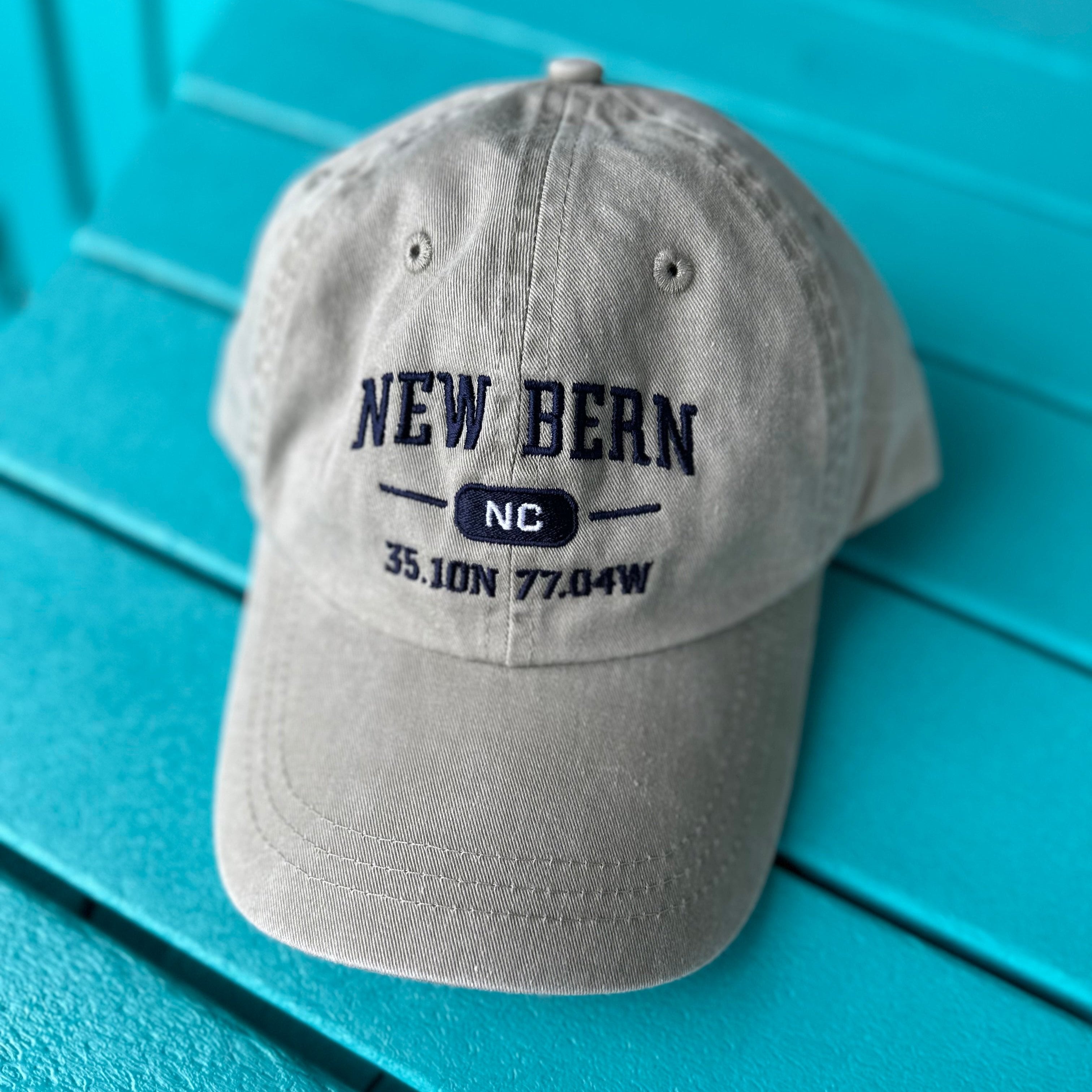 new bern nc coordinates hat in khaki