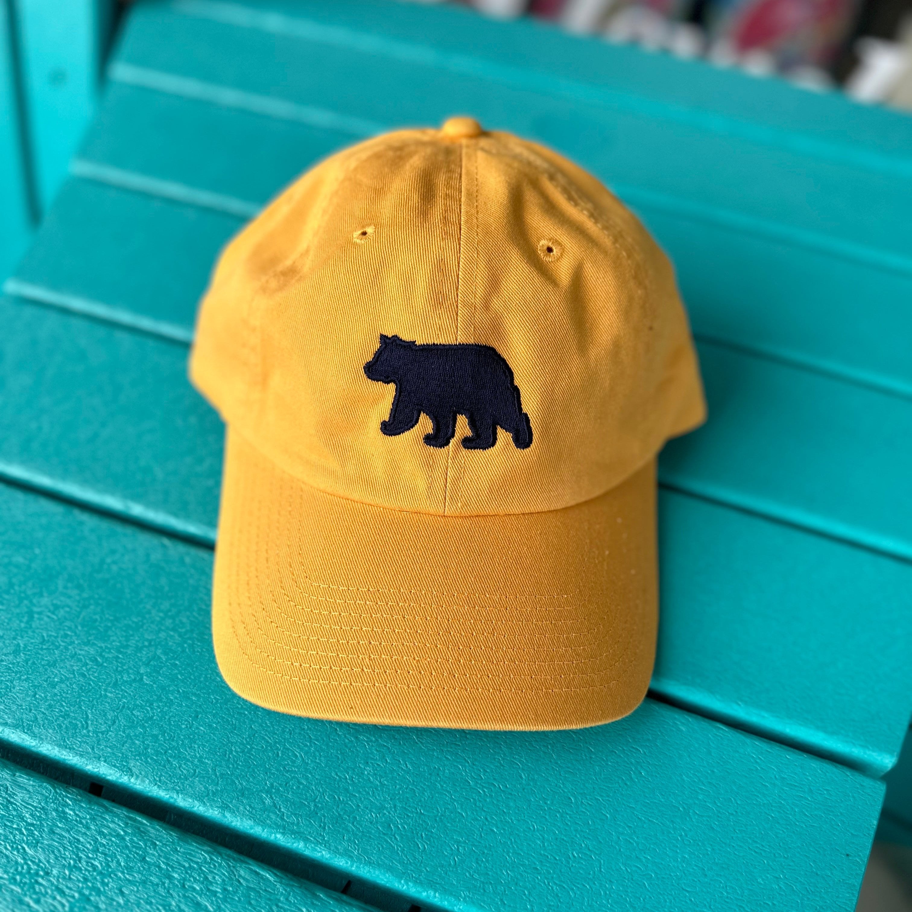 simple bear hat in mustard