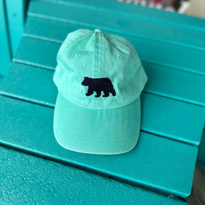 simple bear hat in seafoam