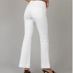 High Rise Flare Jeans in White
