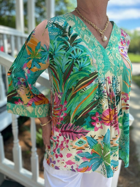 Hanalei Placket 3/4 Sleeve