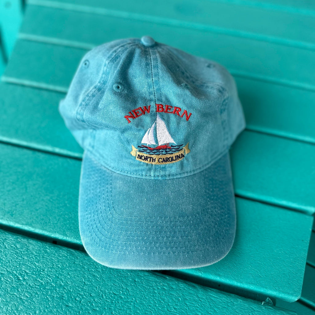 aqua blue new bern sailboat hat 