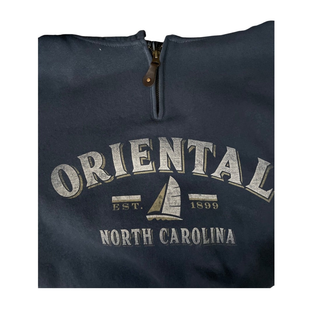 Oriental Sailboat Mini Zip Hooded Sweatshirt