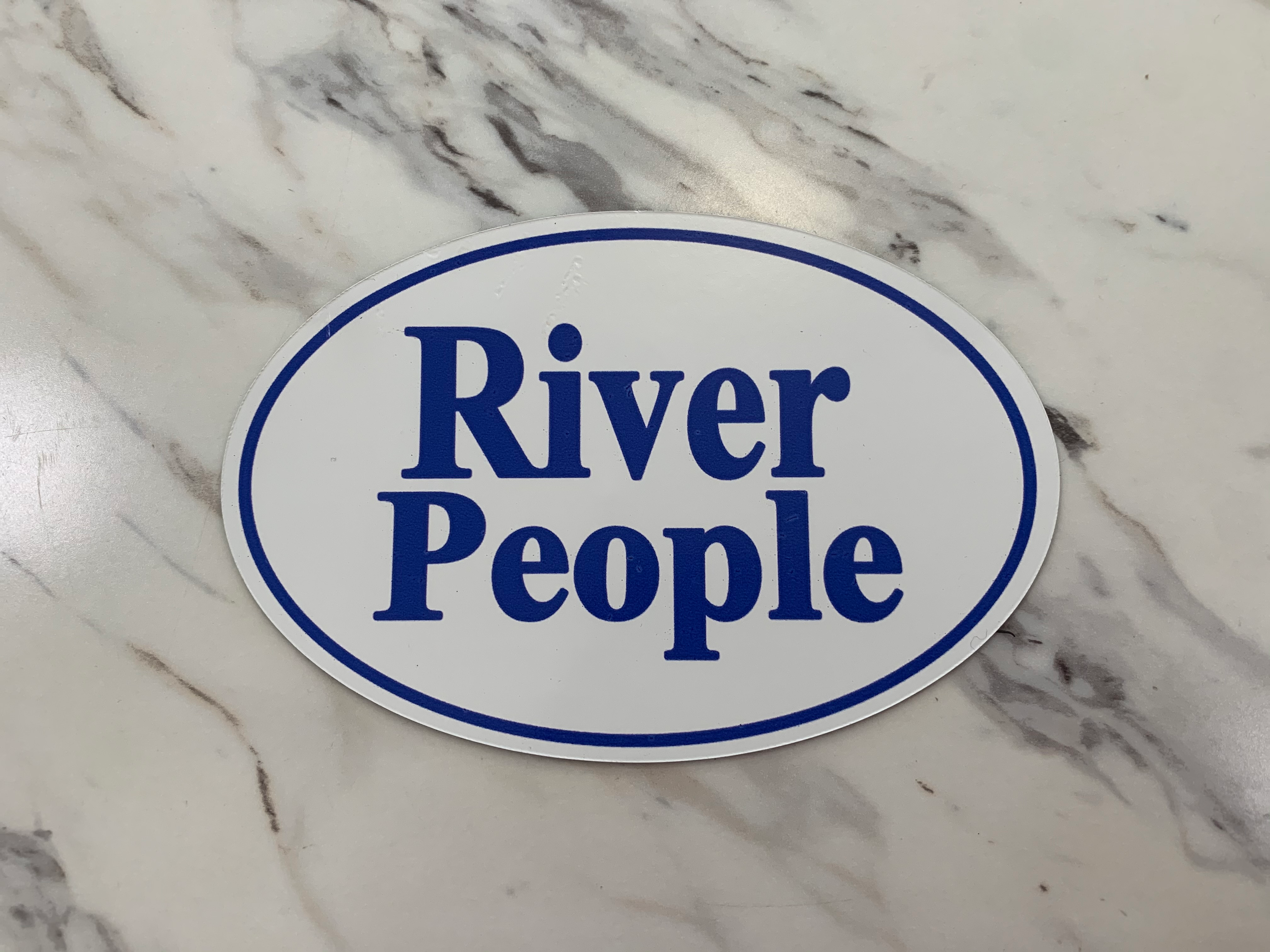 River People Oval Magnet Decal for your car . It sticks to metal but not glass. 
