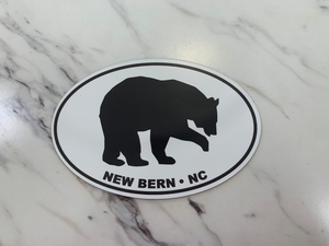 New Bern Bear Oval Magnet
